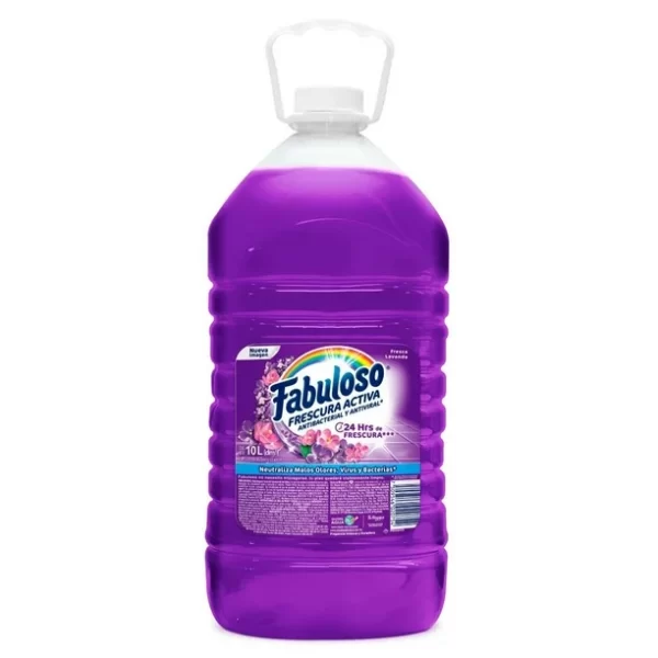 Fabuloso Frescura Activa Lavanda Antibacterial Limpiador Multiusos 10 L